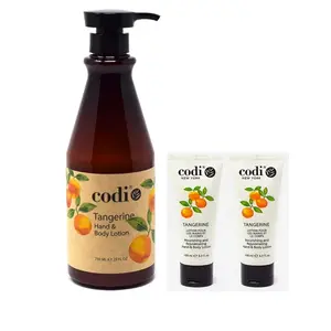 Codi Hand & Body Lotion Tangerine 750mL + 2 Pack 100mL Moisturizing Nourishing Non-Greasy Formula for All Skin Types