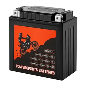 VEVOR Motorcycle Battery 12V 7Ah YT14AH-BS High Performance Powersports Battery