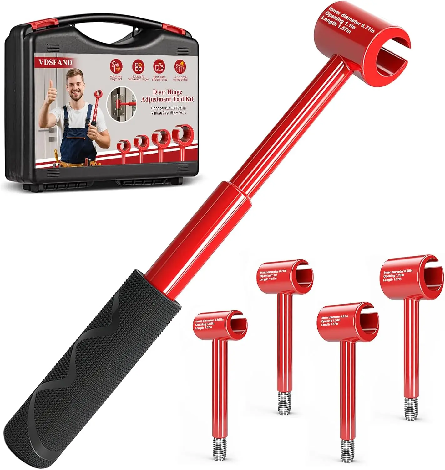 4 In 1 Door Hinge Adjustment Tool Door Gap Alignment Wrench Repair Tool