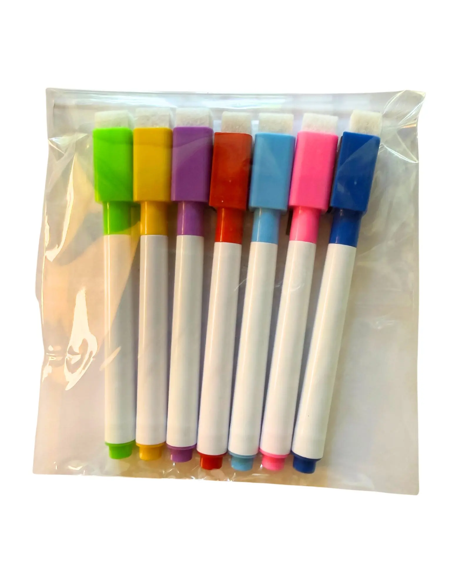 7-Pack Dry Erase Markers for Laminated Learning Activities | Fine Tip Whiteboard Markers