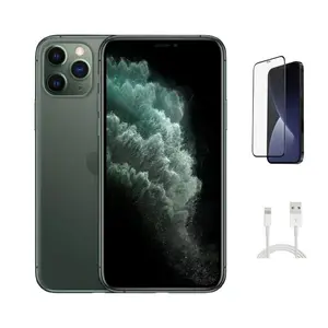 Refurbished iPhone 11 Pro Max (Unlocked)-Acceptable Condition with Tempered Glass Screen Protector & 1 Year Warranty  A2161