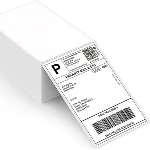 10x15cm Blank Thermal Label Paper, 500pcs/roll Self Adhesive Shipping Label, Blank Shipping & Stamps Roll for Logistic Label Printer, Thermal Printing Labels