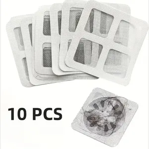 10 Pack Hair Catcher Drain Strainers, Drain Protector, Bathroom & Kitchen Sink Filters, Self-Adhesive Anti-Clog, Prevents Insects, Easy Installation