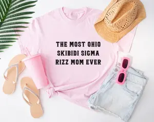 The Coolest Ever Skibidi Rizz Ohio Mom Shirt, Funny Slang Mom T-Shirt, Awesome Mom Shirt, Mother's Day Gift, Fashion Mom Life T-Shirt, Funny Parent Apparel, Funny Slang T-Shirts For Teens