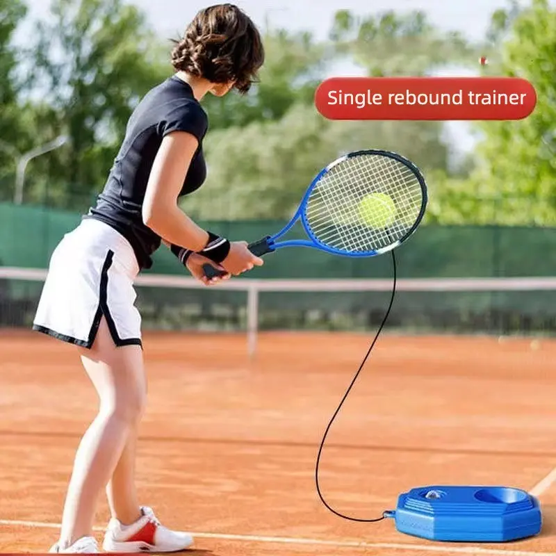 Auto Rebound Outdoor Tennis Trainer Set - Sports Racket, String-Ball, Solo Training Equipment for Single-Player Use, Kid-Friendly for Parent-Kid Fun