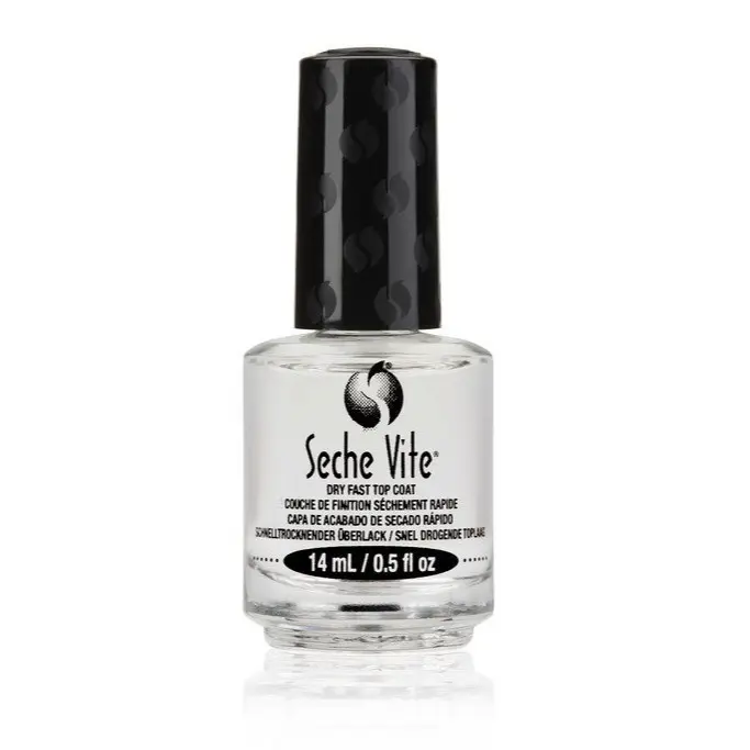 Seche Vite Dry Fast Top Coat Nail Polish - Fast Drying, Long Wear Clear Nail Polish, 0.5 fl oz, Made in the USA