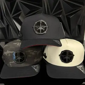 Hat Compass Plane Black Plate Piloto Snapback cap
