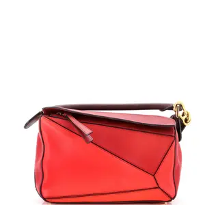 Pre-owned Loewe Leather Top Handle Bags Puzzle Bag Small by Rebag