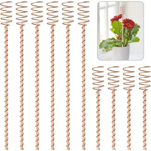 10 Pack 17" Electroculture Plant Stakes, Long Copper Garden Stakes, Electroculture Copper Coil Antennas for Growing Garden, High-Yield, Eco-Friendly durable