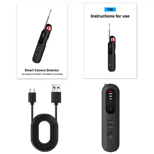 Anti Spy Detector Hidden Camera Finder, Pinhole Cam & GPS Tracker Bug Detector, Infrared Signal Scanner with Retractable Antenna, 6-Gear Adjustable Sensitivity, Portable Privacy Security Device for Hotel Travel Vehicle Household Use