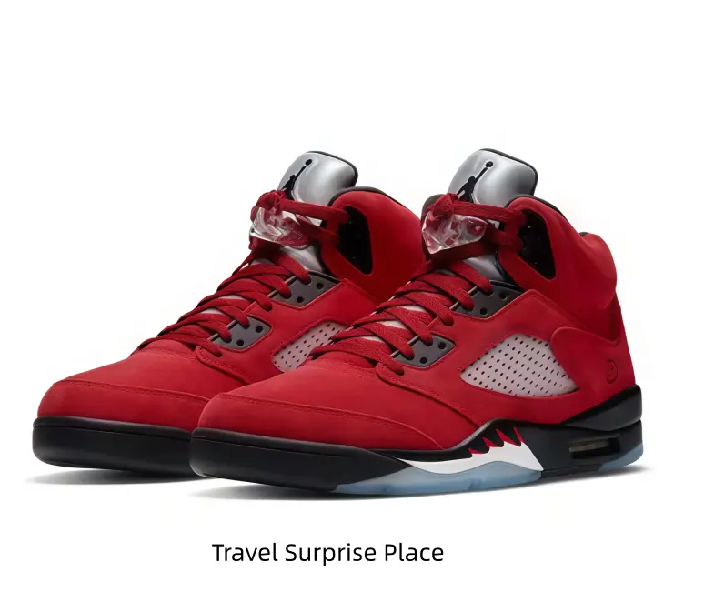 Bold Red Mid-Top Streetwear Collectible Sports Shoes for Enhancing Outfit Appeal