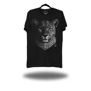TheDriveClothing Leopard Lux Classic Tee – Black on Black Y2K Streetwear Graphic T-Shirt, Vintage Grunge Fashion, TikTok Viral Urban Outfit, Luxury Casual Unisex Cotton Streetwear Tee