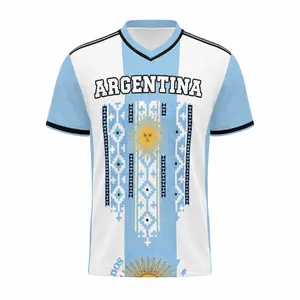 Argentina-Style Soccer Fan Jersey | 2026 Argentina Fan Quick-Dry, Moisture-Wicking Top—A Must-Have for Fans