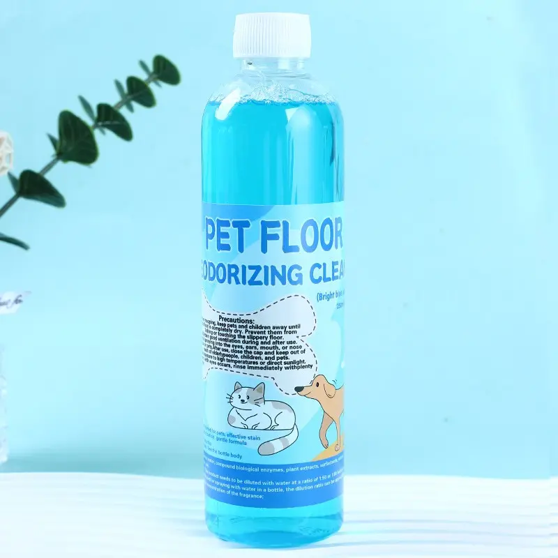 Pet Floor Deodorizer Cleaner 250ML, Odor Eliminator, Odor Remover, Multi-Scents, Contains Enzymes, Effective Stain Removal, Safe Non-Irritating, Indoor Outdoor Use