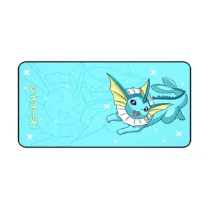 Vaporeon Desk Mat, Anime Mouse Pad, Computer Accessories, Perfect Gift for Fans, Office Decor, Gaming Decor, Top Deskmat