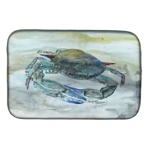 212 MAIN Blue Crab Watercolor Dish Drying Mat, Kitchenware, Tableware