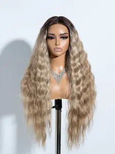 30 Inch Long Deep Curly Wavy Lace Front Wigs for Women, Heat Resistant Fiber Pre Plucked Wigs without Bangs, Synthetic Wigs for Party, Daily, Glueless Curly Wig