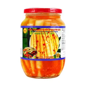 DNV FOOD Whole Bamboo Shoots in Chili Vinegar - Authentic Vietnamese Flavor, 500g Jar - Perfect for Salads, Noodles & Rice Vermicelli