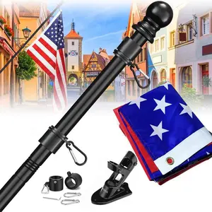 Yeesun Flag Pole - Upgraded Bracket, 6 FT Stainless Steel Flag Poles for Outside House, Tangle Free Flag Pole Kit for American Flag Outdoor Customizable Adjustable,TikTokShopBlackFriday