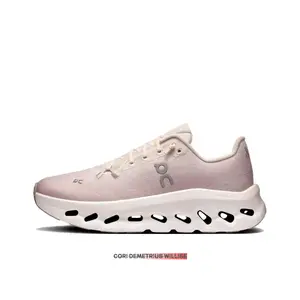 Light Pink Sculpted Casual Shoes, Integrated Knit Upper with Hollow Cloud Cushioning Midsole Design