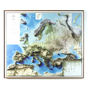 3D Europe Topographic Map