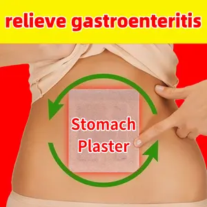 Gastrointestinal patch for relieving stomach diseases, gastroenteritis, stomach pain, gastric bloating, gastrointestinal discomfort, indigestion, acid reflux, nausea, and navel patch
