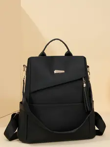 Fashion Colorblock Backpack, Casual Versatile Large Capacity Waterproof Anti-theft Backpack, Trendy All-match Commuting Backpack for Women, Casual Travel Backpack, Casual Nylon Backpack, Daily Backpack