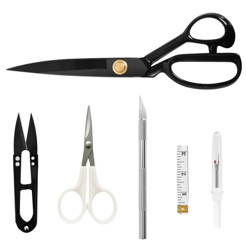 9-inch professional tailoring scissors set, fabric scissors, sturdy and durable type - multi-purpose leather cutting sewing scissors, industrial sharp scissors, household office scissors, scissors for clothing makers