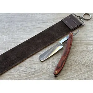 Straight Razor Set Sharpening Strop Wood Handle Vintage Classic Shave Men’s