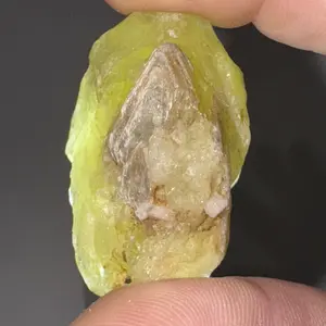 30g Rare Brazilianite Rough W/ Muscovite Gemstone Translucent Mineral Specimen