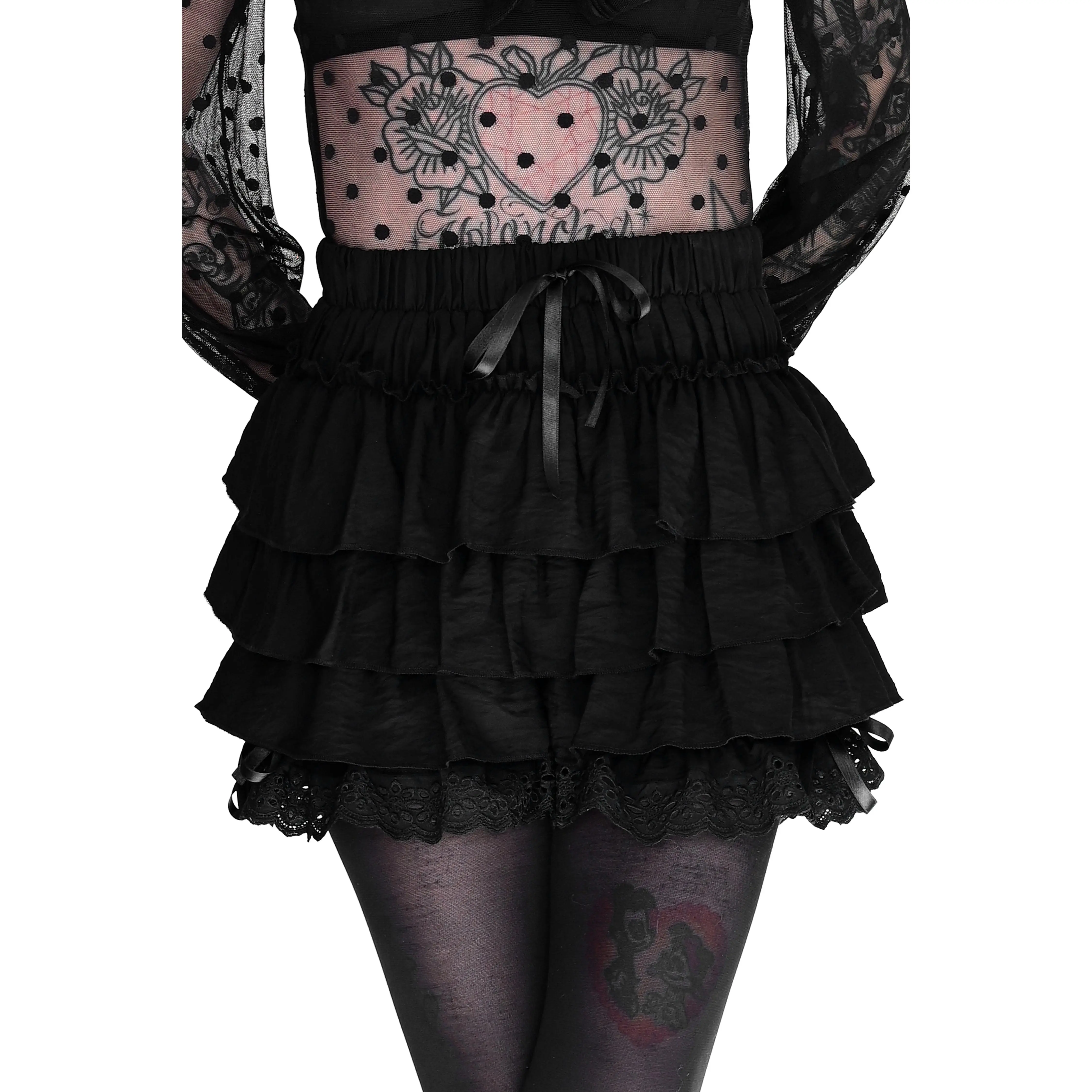 Black Ruffle Bloomers