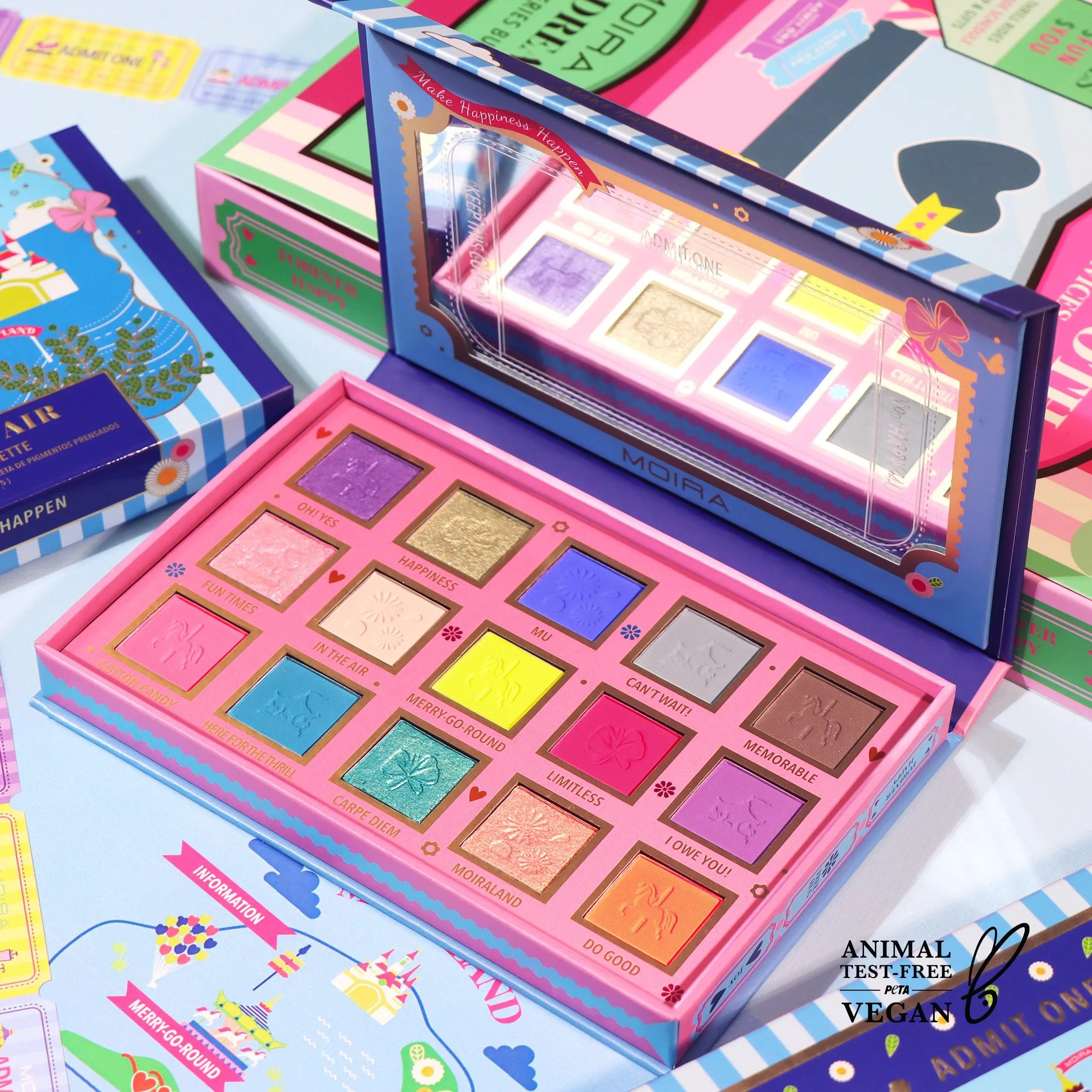 MOIRA | Fun Is In The Air Palette | Vibrant Matte & Shimmer Eyeshadows for Playful Everyday Looks