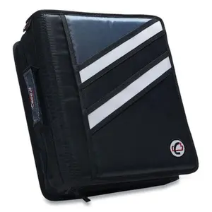 Case It  2-in-1 Zipper Binder, Black