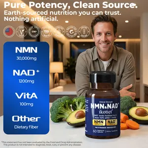150 Days 5-Bottle Pack IKOTIET All-In-One NAD+/NMN Anti-Aging Supplement — 300mg Nicotinamide | Supports Cellular Energy, Skin Health, Brain & Muscle Function | Nicotinamide Riboside (NR) — 1 Capsule Daily | 1 Bottle + 1 Trial Pack essential