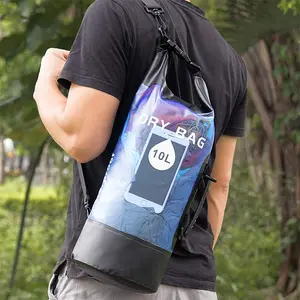 Hot Selling Outdoor Beach Bag PVC Transparent Waterproof Bucket Bag Portable Waterproof Bag