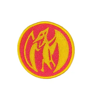 Mighty Morphin Power Rangers Pink Ranger Coin Logo Embroidered Patch Applique, 3" Sew-On Coin Design Sewing Accessory