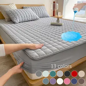 2/3 Piece Waterproof Mattress Protector Set, Waterproof Mattress Pad with Deep Pocket, Soft, Noiseless, Breathable, Stain-Resistant, Machine Washable for Bedroom, Guest Room, Dorm, Kids & More, Includes Pillowcases, Quilted Mattress Protector