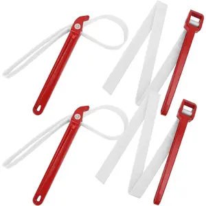 Pack 12 Inch Handle Strap Wrench with Nylon Strap, Heavy Duty Adjustable Pipe & Oil Filter strap Wrenches for Plumbing & Shower Heads Maintenance