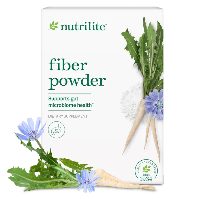 Nutrilite Fiber Powder 30 Stick Pack – Daily Prebiotic Fiber Supplement with Inulin for Gut Wellness Support
