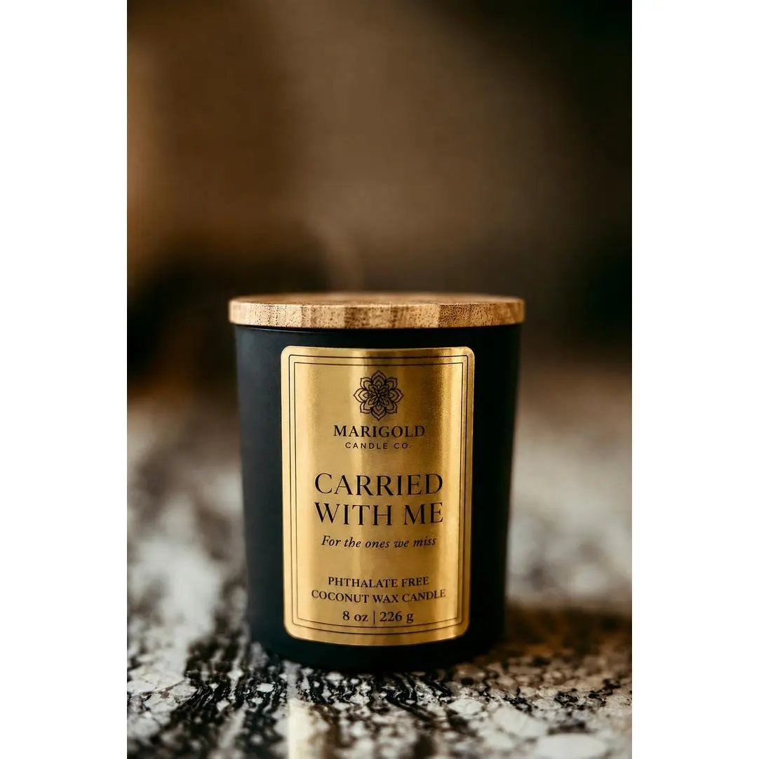 Carried With Me | Remembrance Candle | Mahogany Coconut | 8 oz Coconut Wax