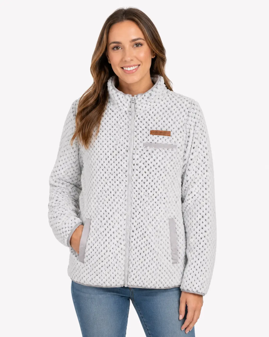 Simply Southern 0226 Soft Sherpa Full Zip Long Sleeve Jacket