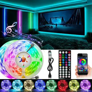 RGB LED Light Bar for Summer Gift, Smart App Control LED Light Bar with 44-Key Remote Control, TV & PC Backlighting for Bedroom, Living Room, Kitchen, Gaming Decorative Night Light, LED Light Strips
