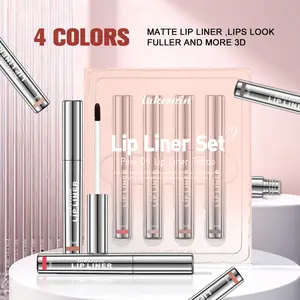 Shop Clearance&Valentine's Day Gifts  Products Peel Off Matte Lip Liner, 4 Counts/set Transfer-proof Lip Stain,Women's Gifts Christmas gift Upgraded Version