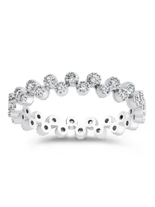 Sterling Silver Cubic Zirconia Bubbles Band Ring