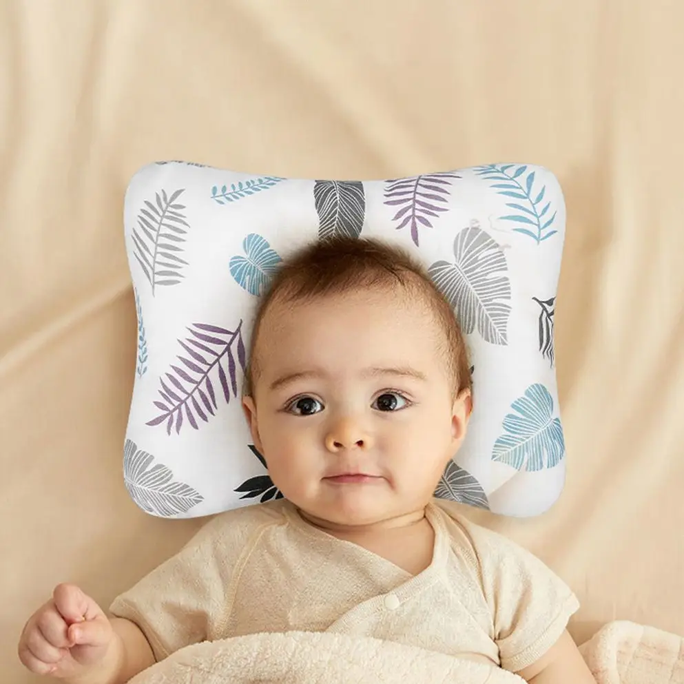 Baby Head Shaping Pillow - Soft Double Sided Anti-Roll Support for Newborns, Flat Head Prevention Function, Anti-Flat Design for Safe Sleeping Nursery