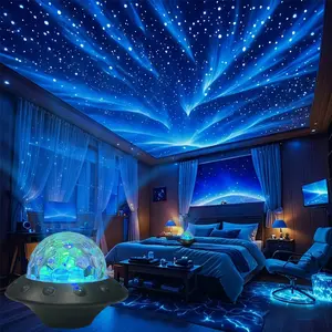 USB-Powered Aurora LED Projector Night Light/Atmosphere Bedroom Night Light/USB-Powered Multicolor Aurora Projector/No Remote Control for Light Adjustment, Very Suitable for Parties, Stages/Living Rooms/Offices/Bedrooms/Game Rooms/Christmas Light