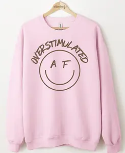 Overstimulated Smiley Graphic Top