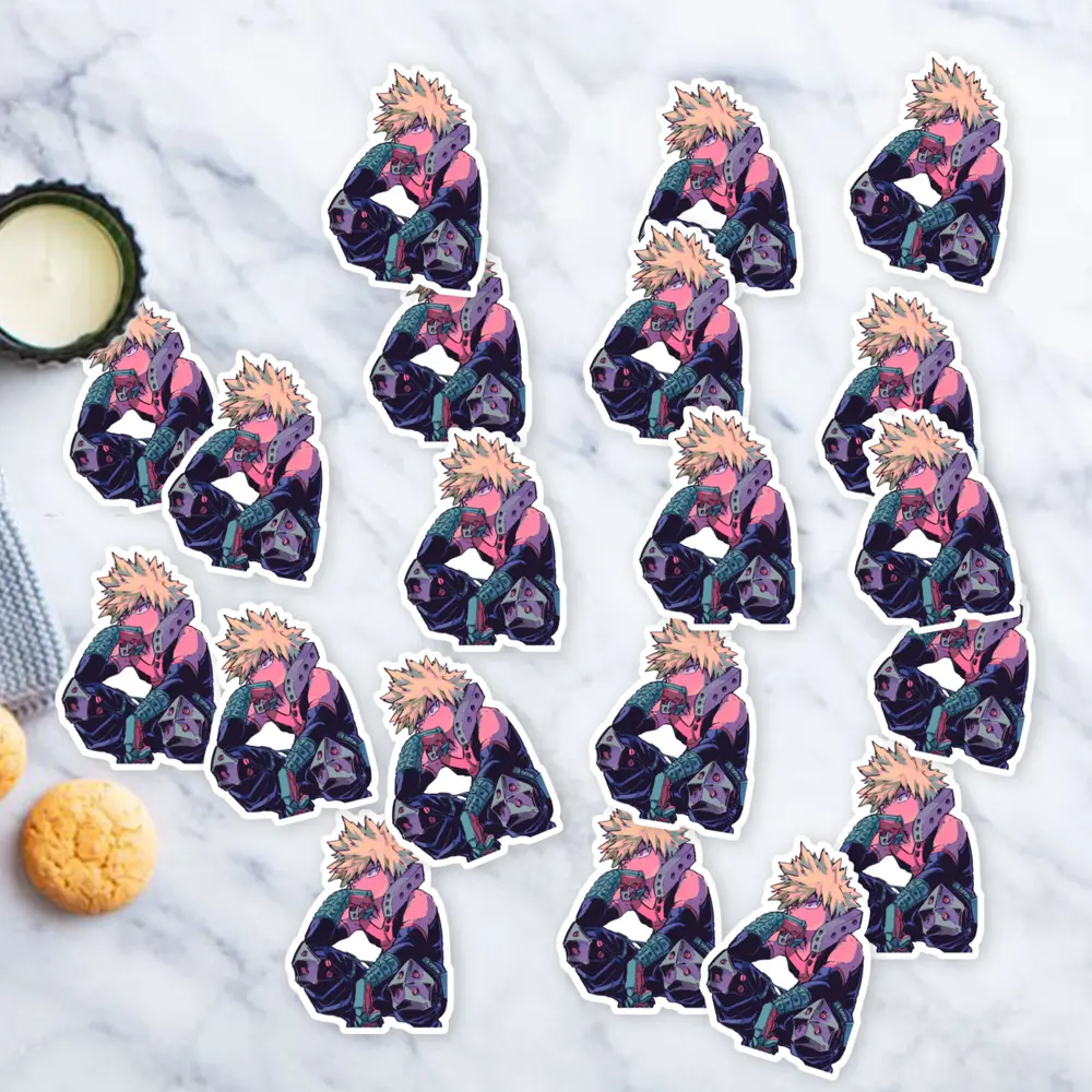 Stickers Pack 20 Pcs Thinking Aesthetic Bakugo Luggage Car Bumper Waterproof Guitar Laptop Colorful Bottle Vinyl Skateboard Water Bike