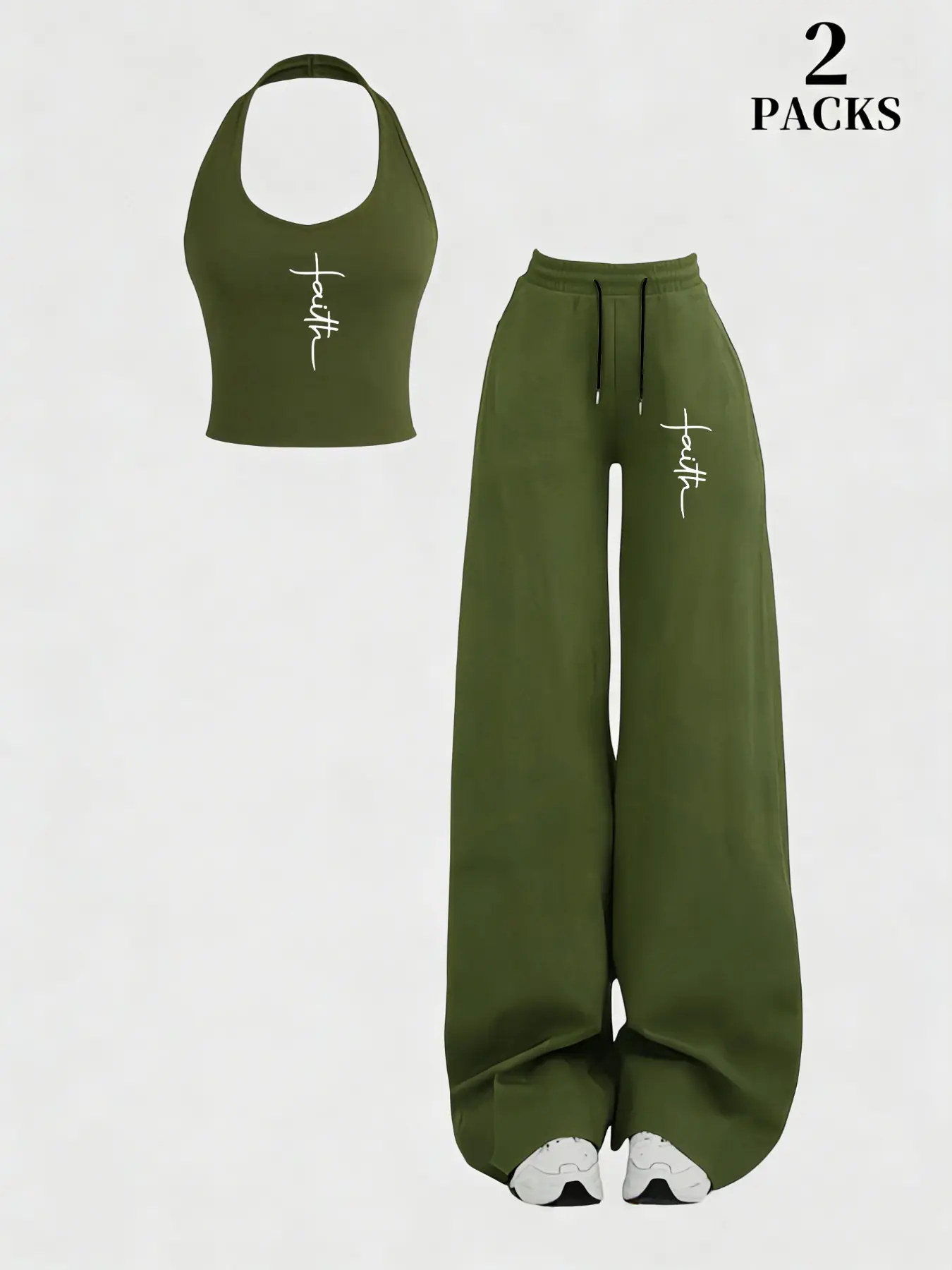 Women's Hoodie and Flared Pants Set, Casual Aesthetic Streetwear for Daily Wear, Cropped, Comfortable Breathable Cotton Fabric, High-Waisted & Oversized Fit, with Ada Letter Embellishment, Clothes