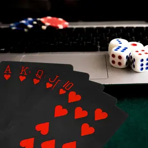 Waterproof Playing Cards Unique Pattern Flower Backing PVC Poker Deck for Party